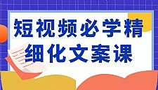 短视频必学精细化文案课，提升你的内容创作能力、升级迭代能力和变现力（价值333元）